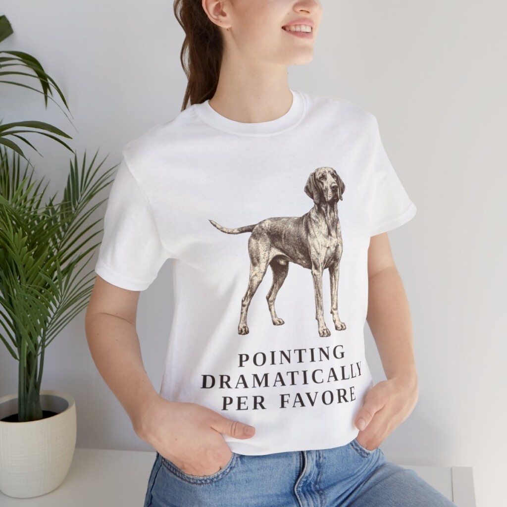 Bracco Italiano Humor Shirt, Vintage Dog Sketch Tee, Dog Humor Gift