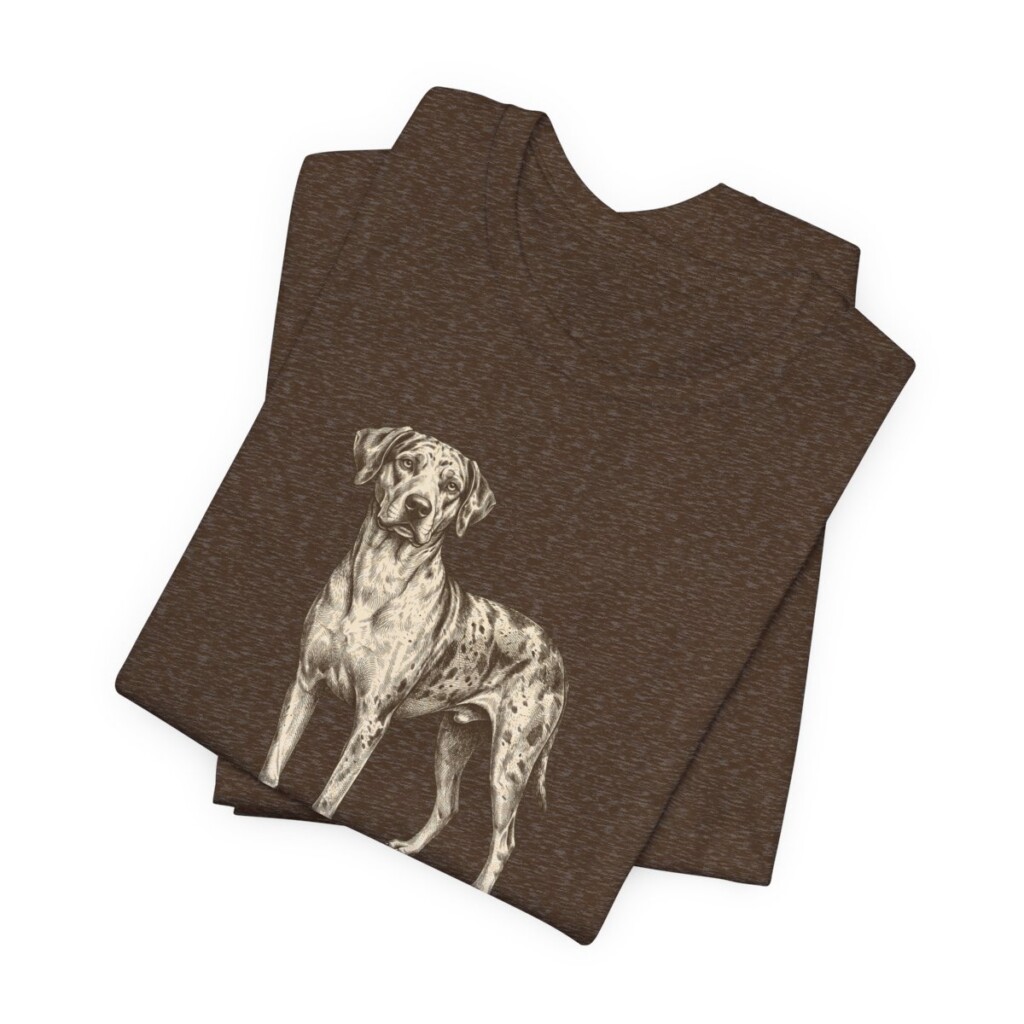 Catahoula Leopard Dog Mom Shirt, Vintage Dog Sketch Tee, Dog Mom Gift