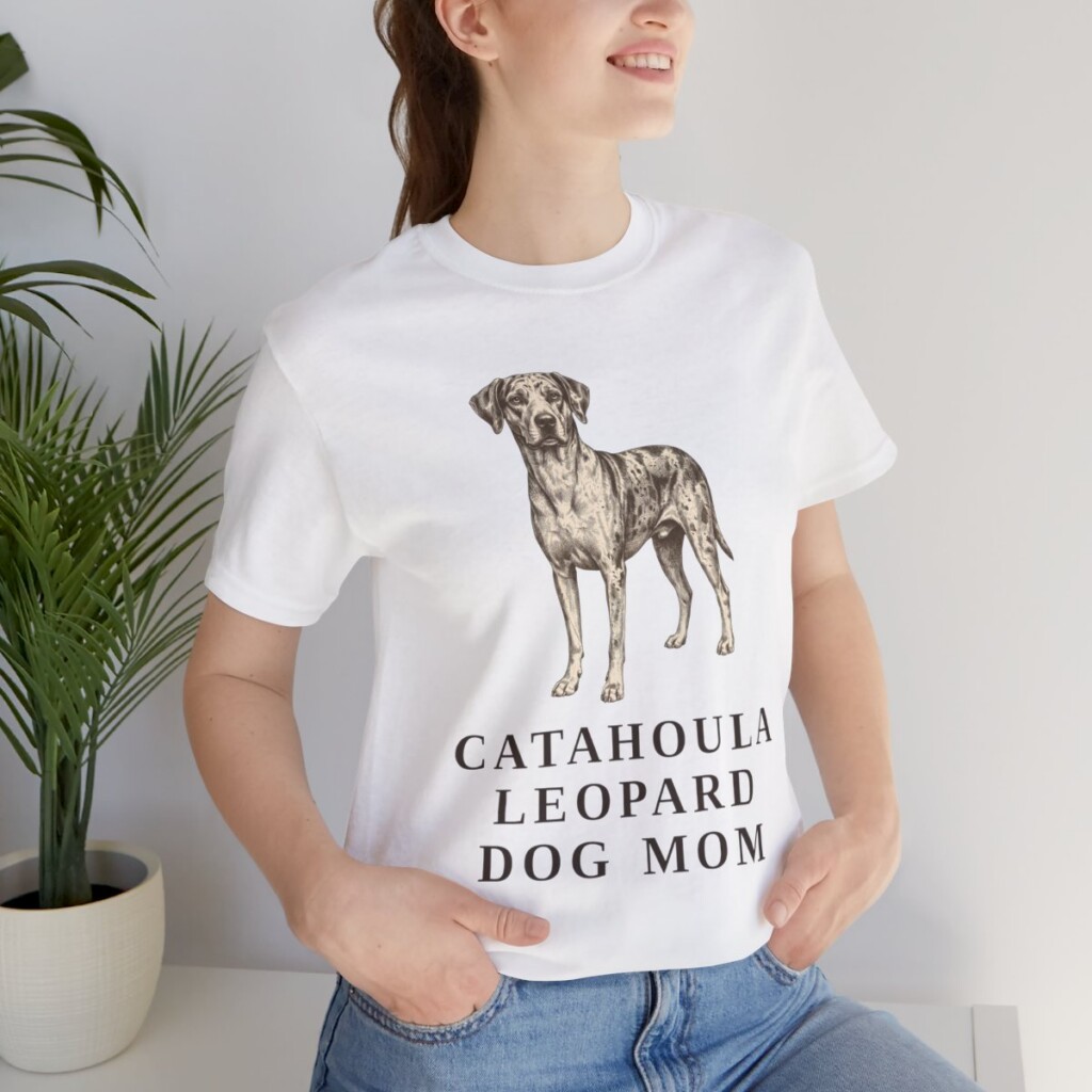 Catahoula Leopard Dog Mom Shirt, Vintage Dog Sketch Tee, Dog Mom Gift