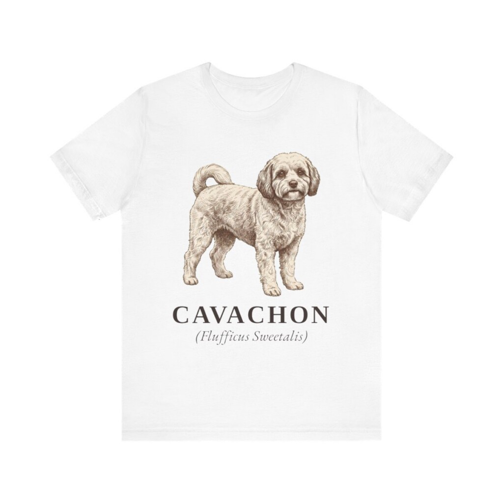 Cavachon Latin Shirt, Vintage Dog Sketch Tee, Dog Latin Gift