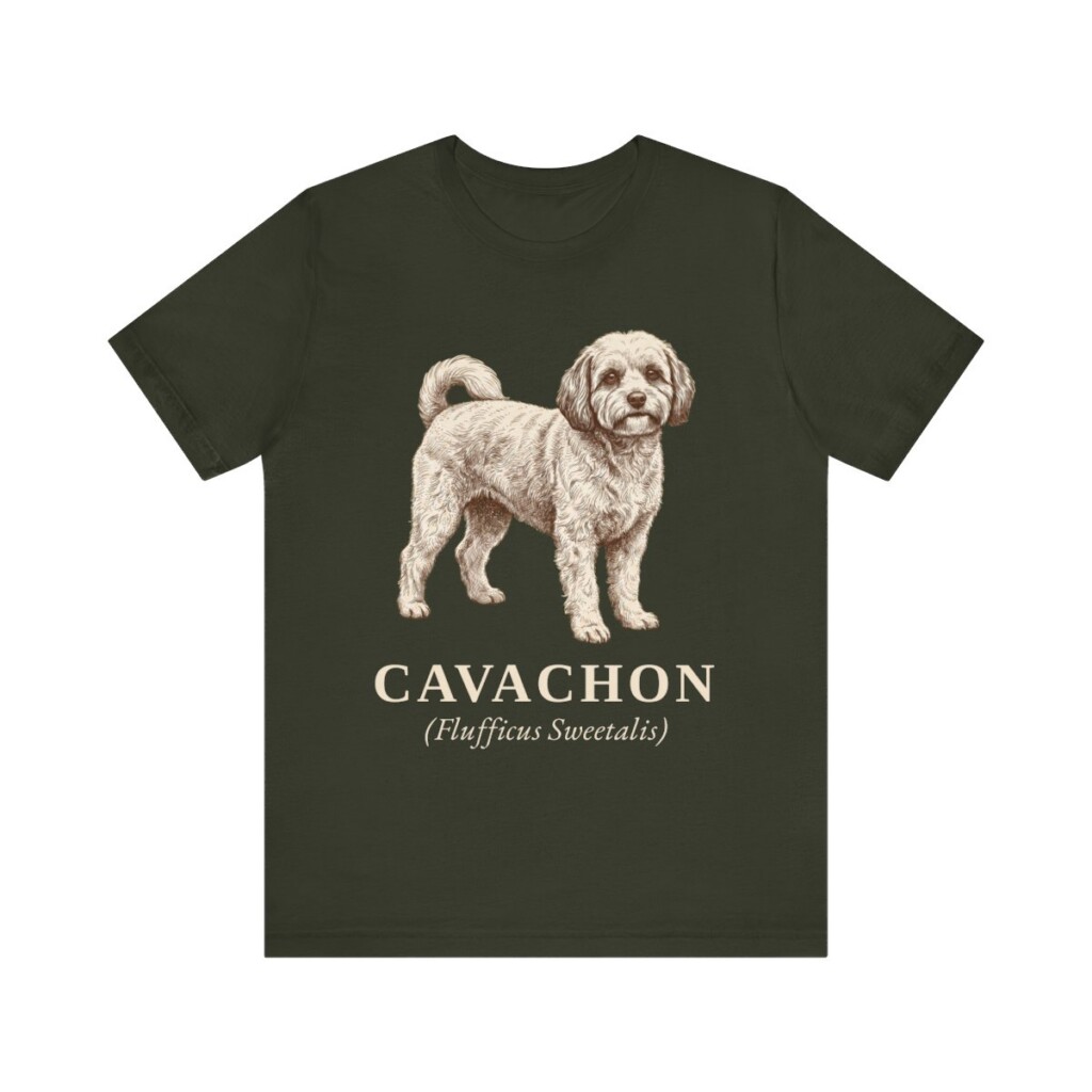 Cavachon Latin Shirt, Vintage Dog Sketch Tee, Dog Latin Gift