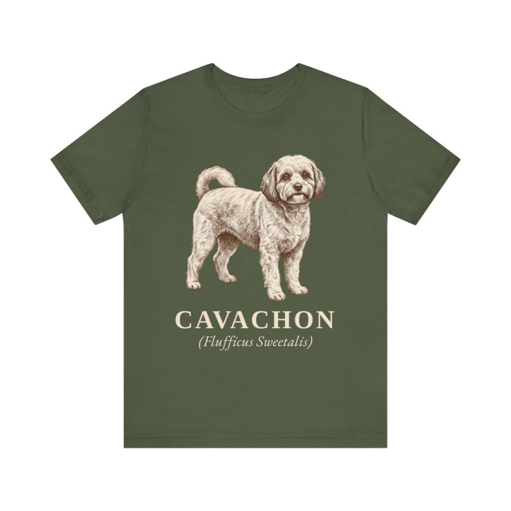 Cavachon Latin Shirt, Vintage Dog Sketch Tee, Dog Latin Gift