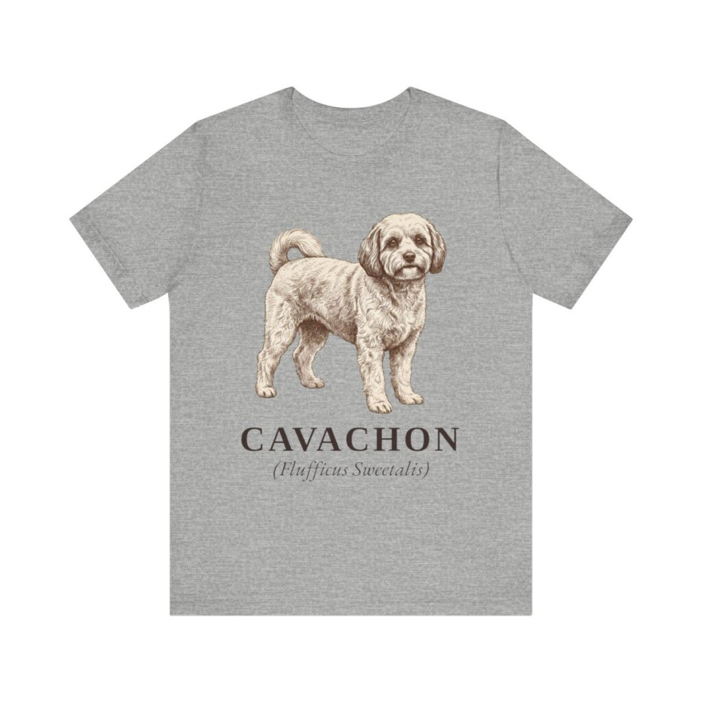 Cavachon Latin Shirt, Vintage Dog Sketch Tee, Dog Latin Gift