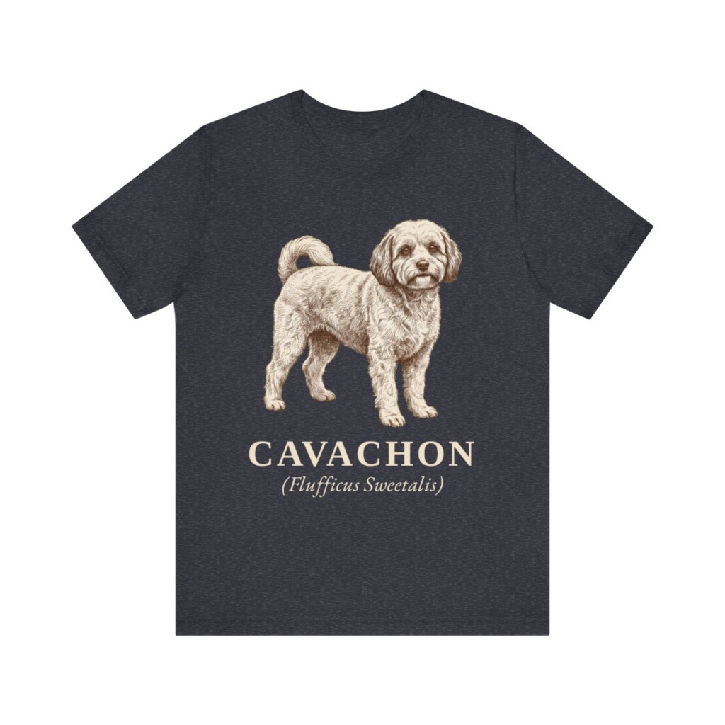 Cavachon Latin Shirt, Vintage Dog Sketch Tee, Dog Latin Gift