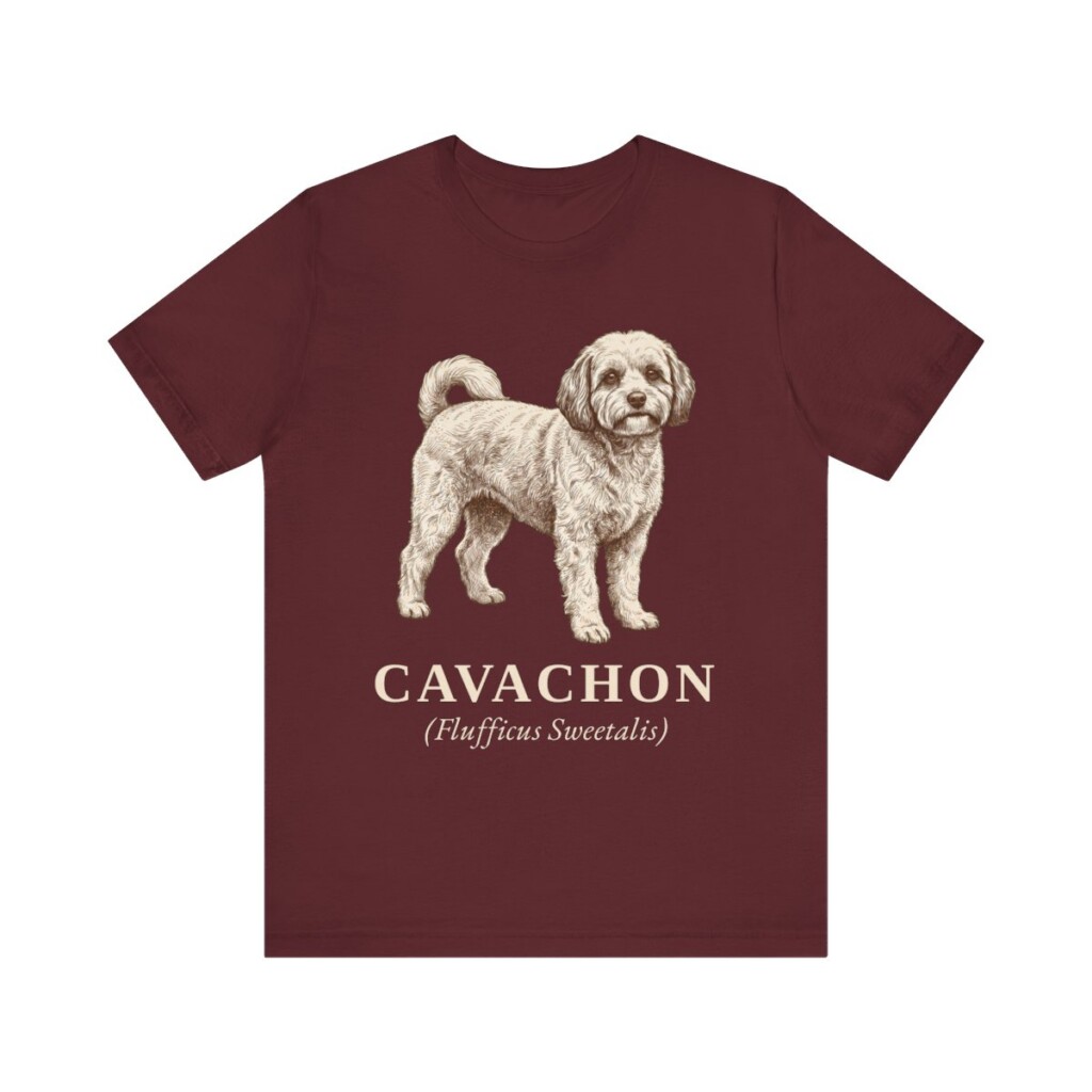 Cavachon Latin Shirt, Vintage Dog Sketch Tee, Dog Latin Gift