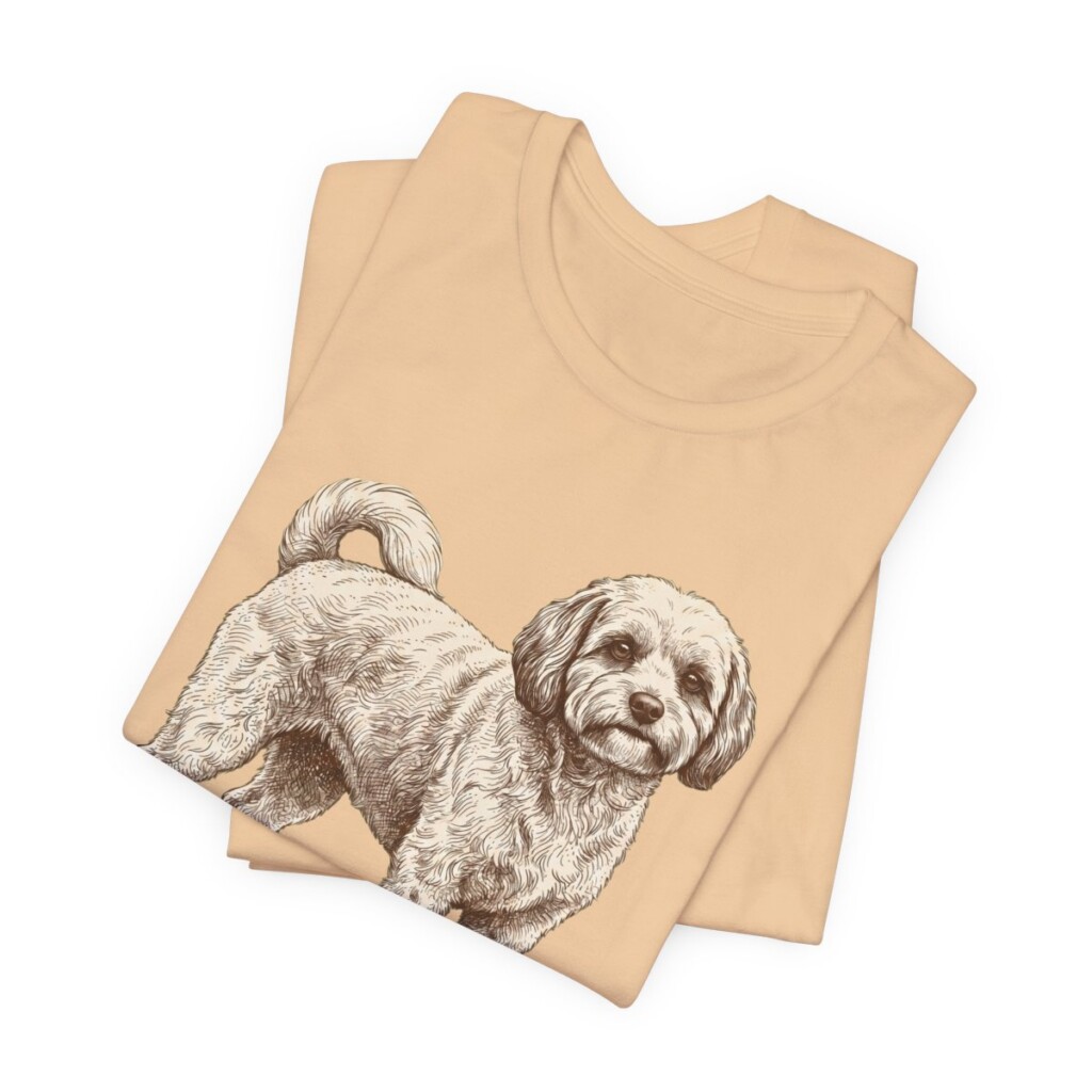 Cavachon Latin Shirt, Vintage Dog Sketch Tee, Dog Latin Gift