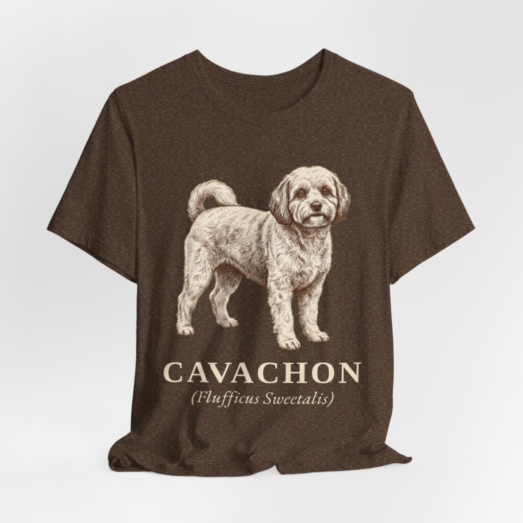 Cavachon Latin Shirt, Vintage Dog Sketch Tee, Dog Latin Gift