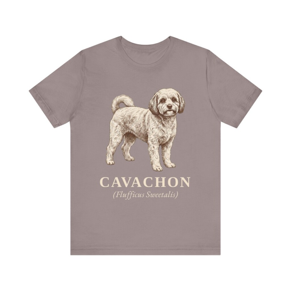 Cavachon Latin Shirt, Vintage Dog Sketch Tee, Dog Latin Gift