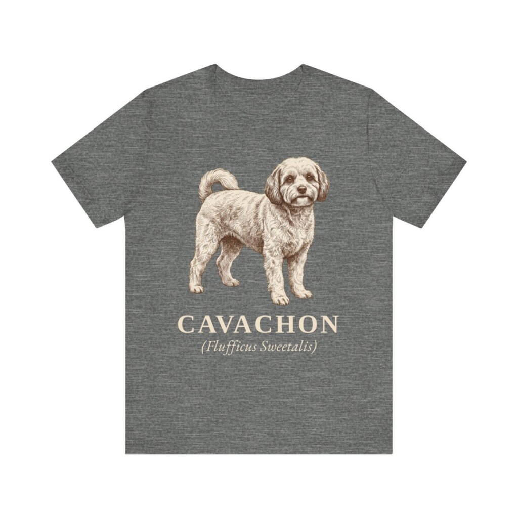 Cavachon Latin Shirt, Vintage Dog Sketch Tee, Dog Latin Gift