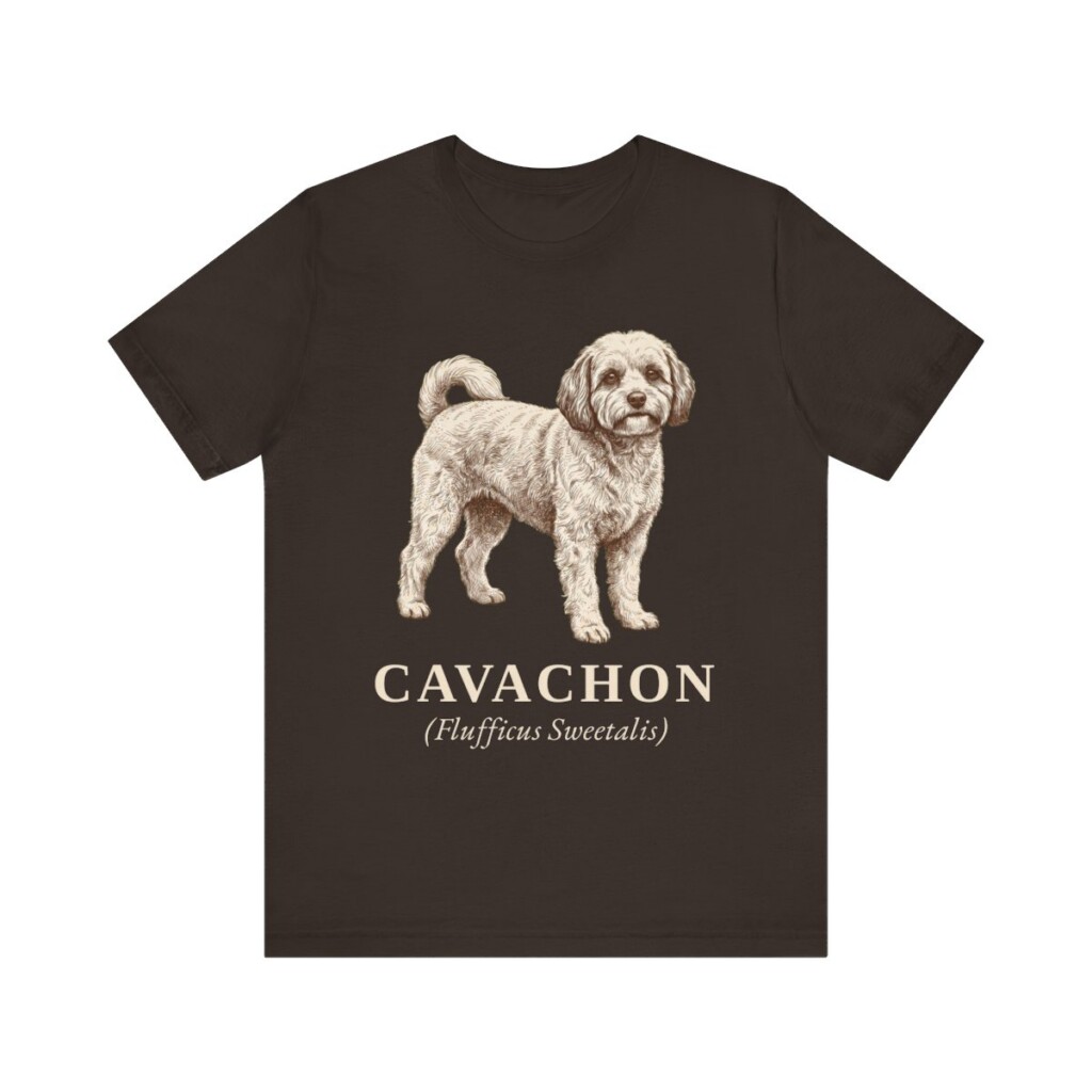Cavachon Latin Shirt, Vintage Dog Sketch Tee, Dog Latin Gift