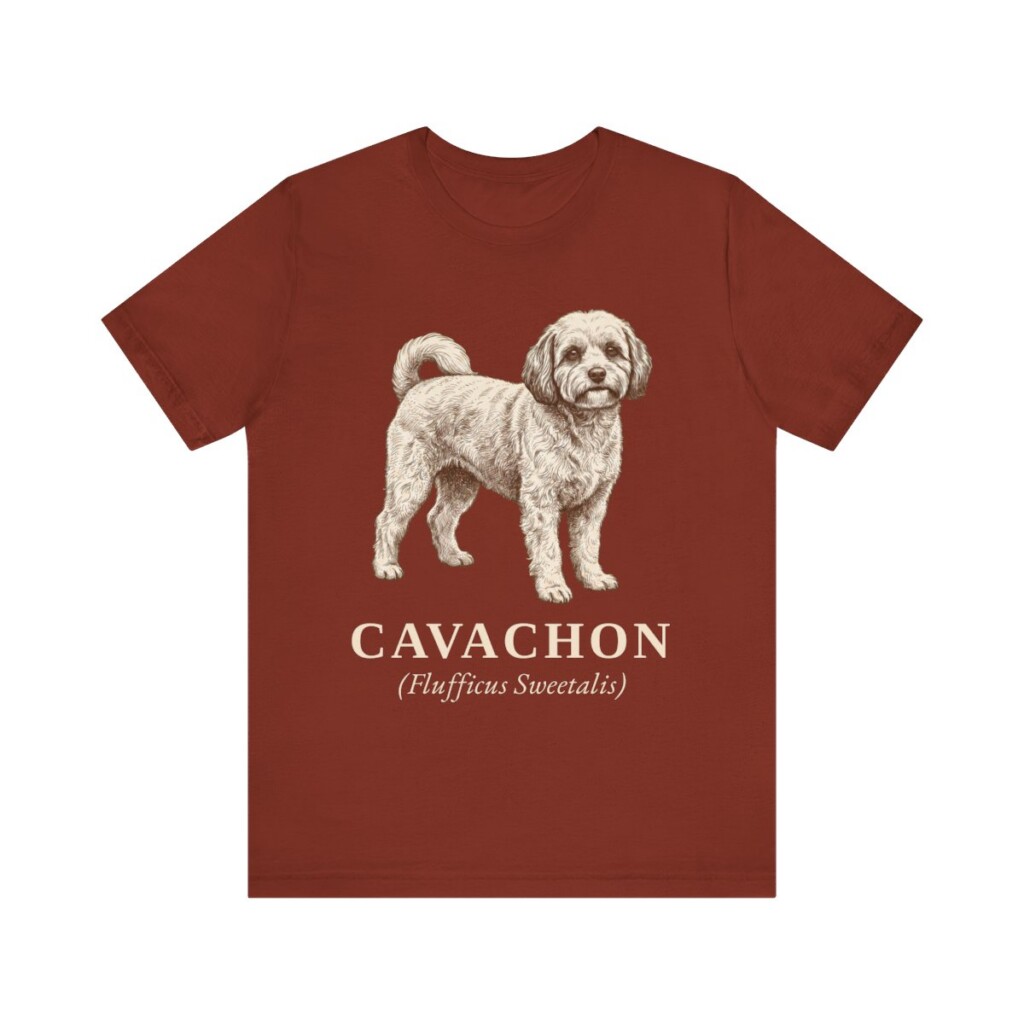Cavachon Latin Shirt, Vintage Dog Sketch Tee, Dog Latin Gift
