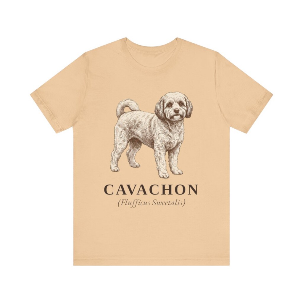 Cavachon Latin Shirt, Vintage Dog Sketch Tee, Dog Latin Gift