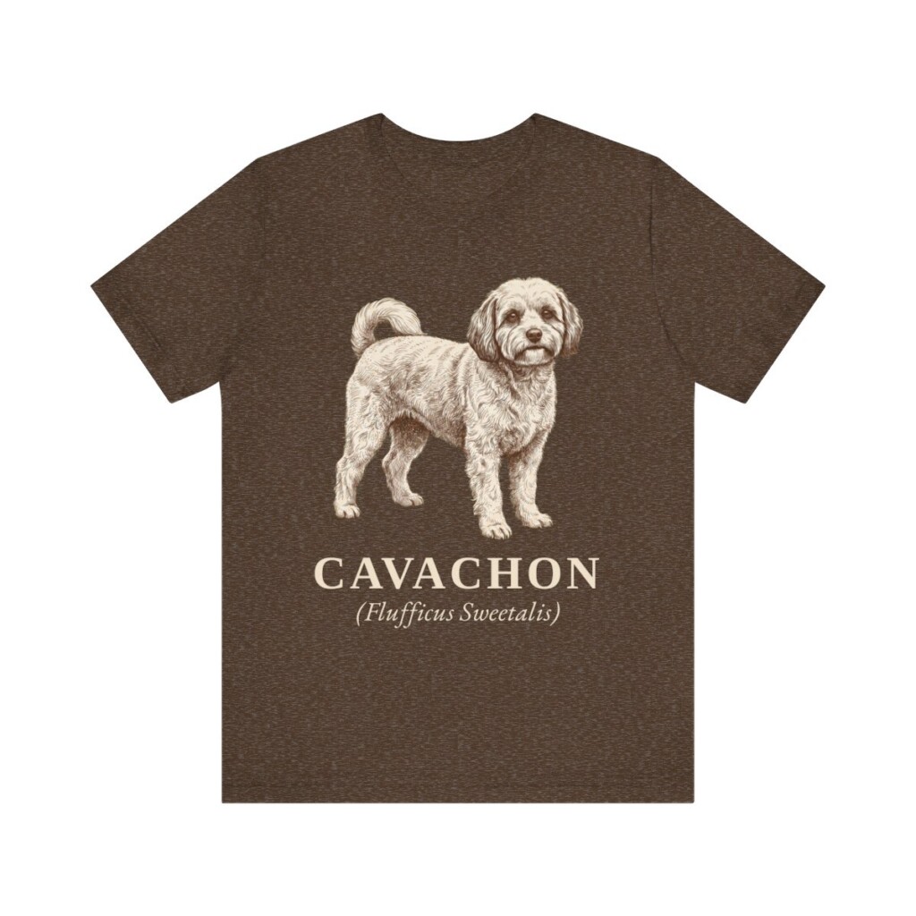 Cavachon Latin Shirt, Vintage Dog Sketch Tee, Dog Latin Gift