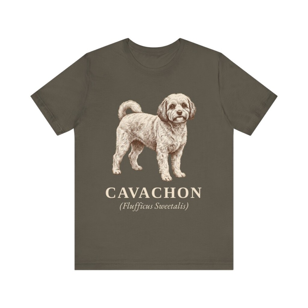 Cavachon Latin Shirt, Vintage Dog Sketch Tee, Dog Latin Gift