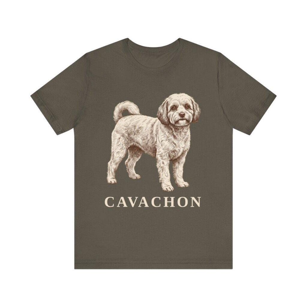 Cavachon Shirt, Vintage Dog Sketch Tee, Dog Lover Gift
