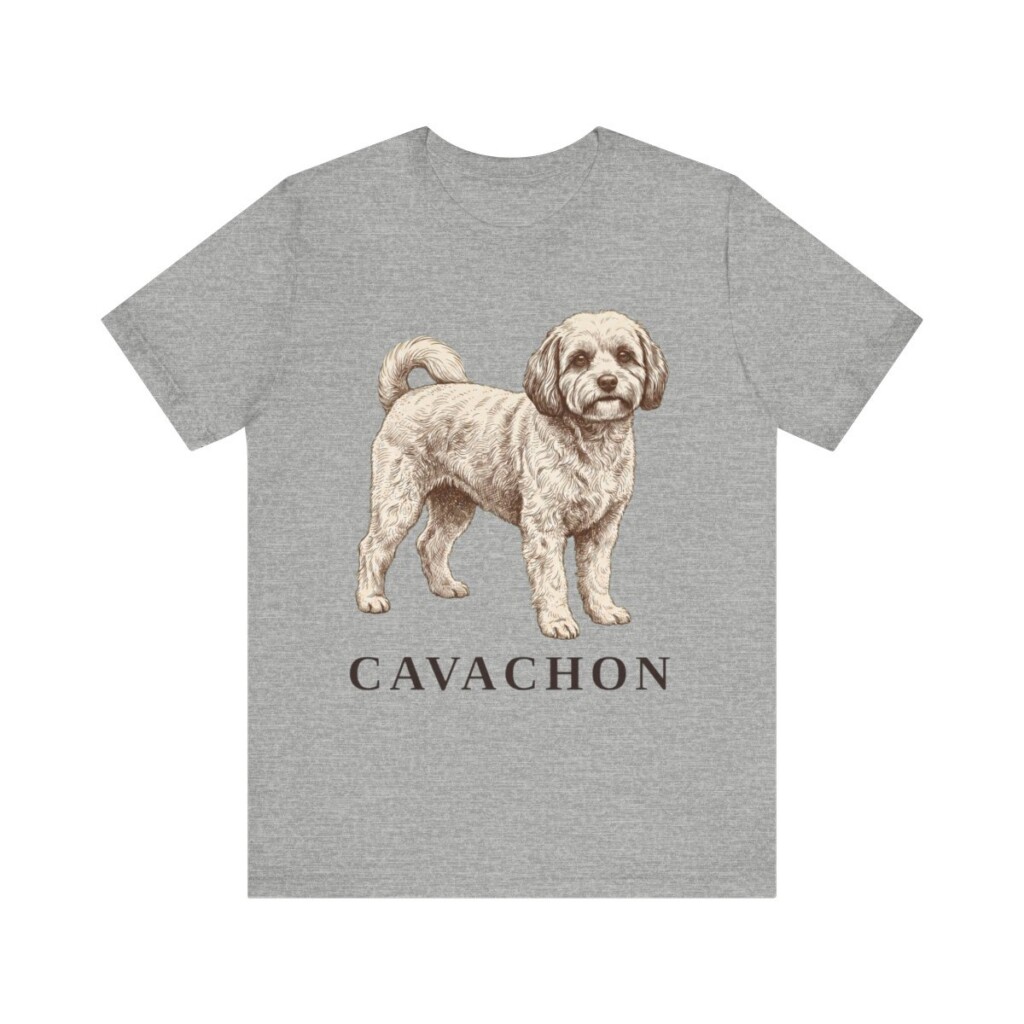 Cavachon Shirt, Vintage Dog Sketch Tee, Dog Lover Gift