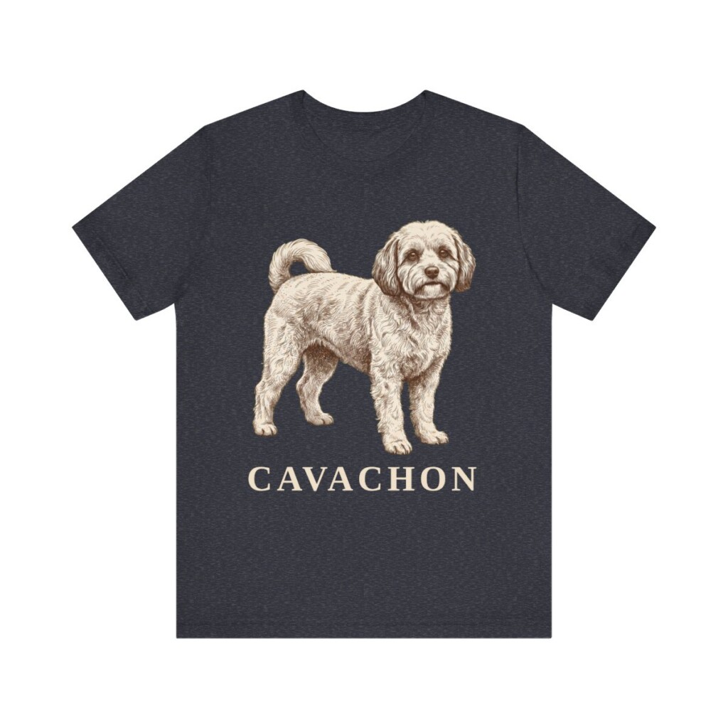 Cavachon Shirt, Vintage Dog Sketch Tee, Dog Lover Gift