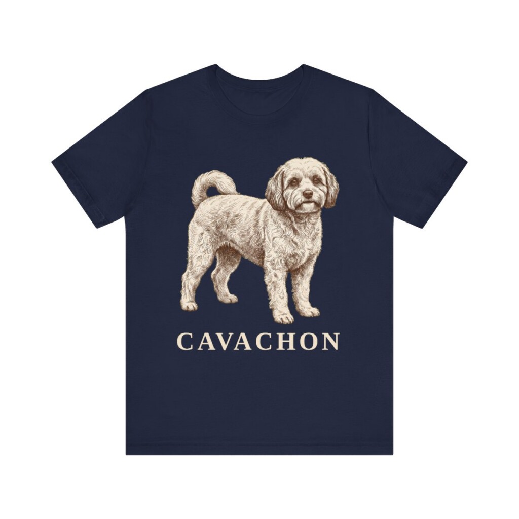 Cavachon Shirt, Vintage Dog Sketch Tee, Dog Lover Gift