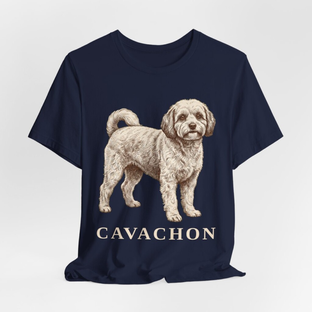 Cavachon Shirt, Vintage Dog Sketch Tee, Dog Lover Gift