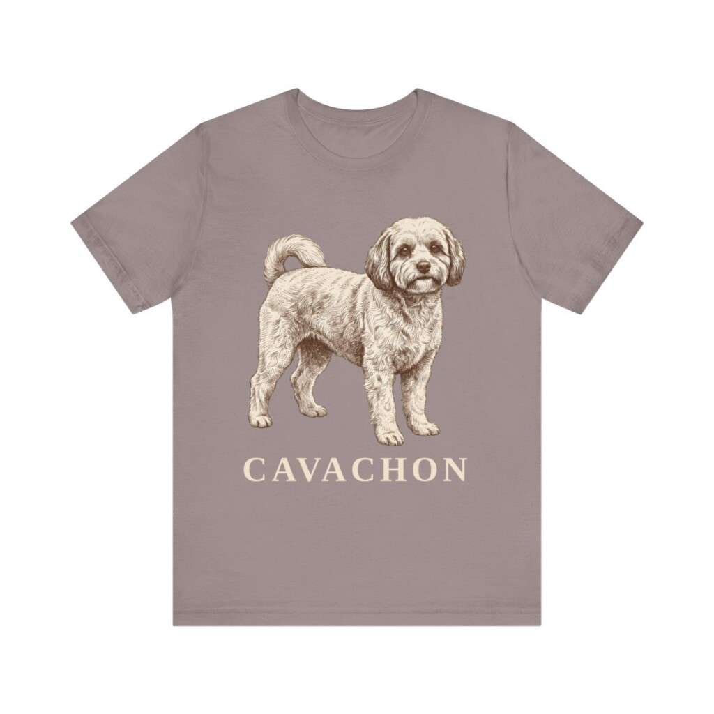 Cavachon Shirt, Vintage Dog Sketch Tee, Dog Lover Gift