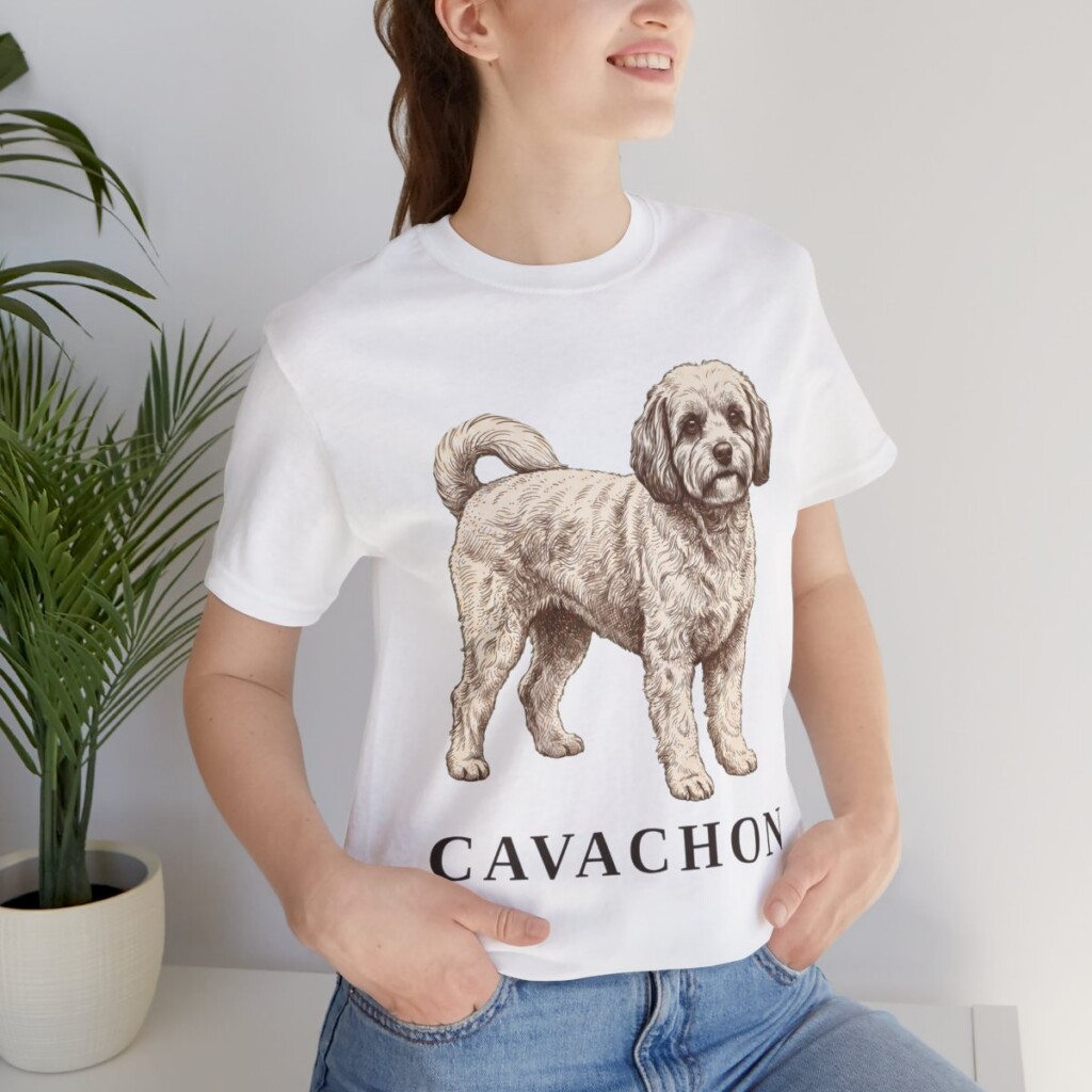 Cavachon Shirt, Vintage Dog Sketch Tee, Dog Lover Gift