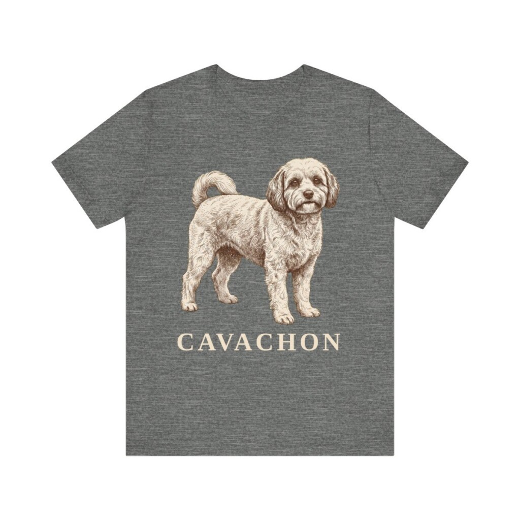 Cavachon Shirt, Vintage Dog Sketch Tee, Dog Lover Gift