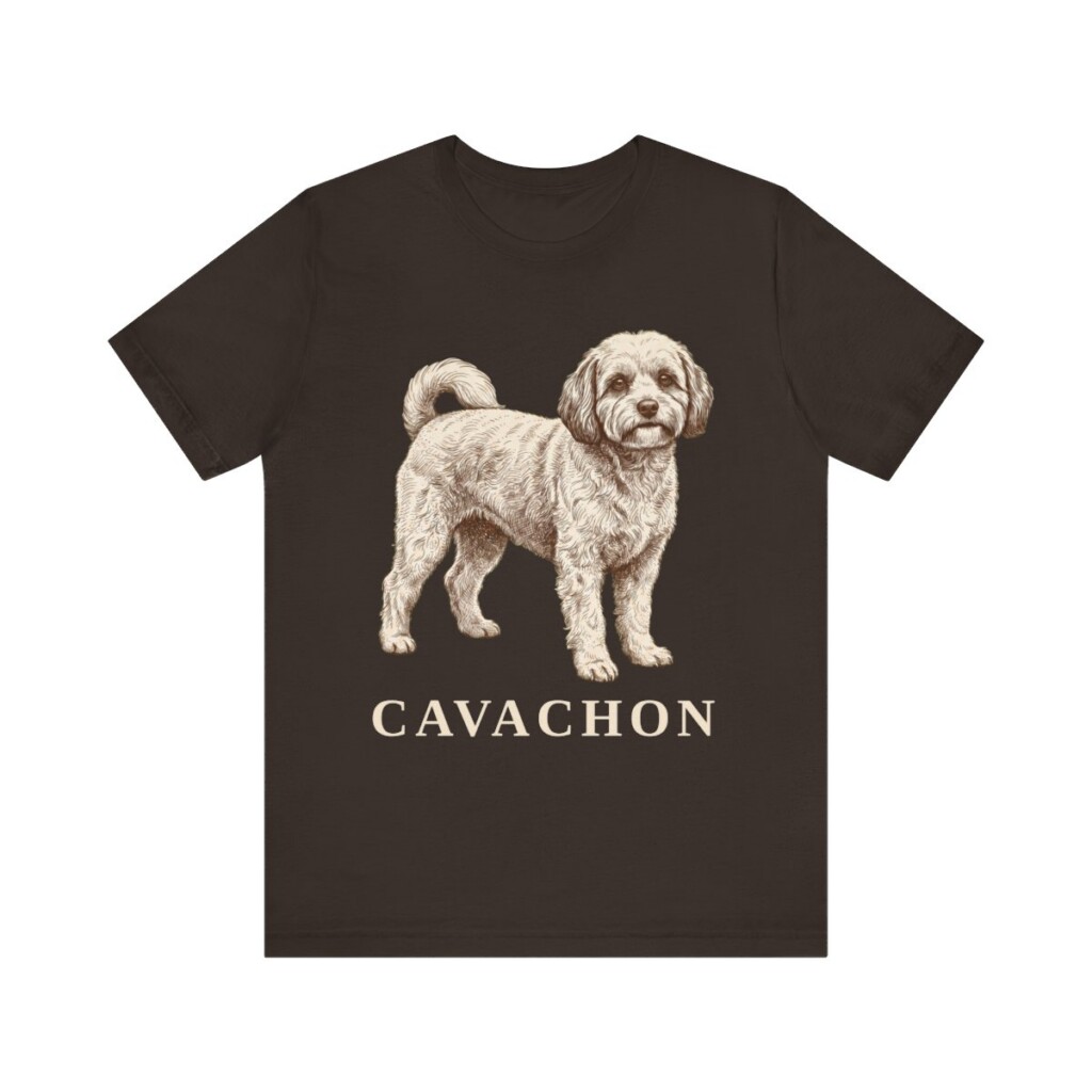 Cavachon Shirt, Vintage Dog Sketch Tee, Dog Lover Gift