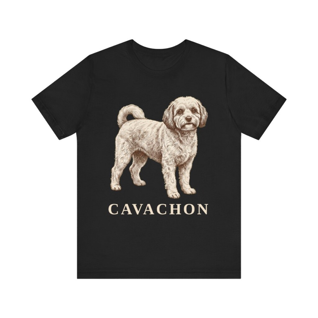 Cavachon Shirt, Vintage Dog Sketch Tee, Dog Lover Gift