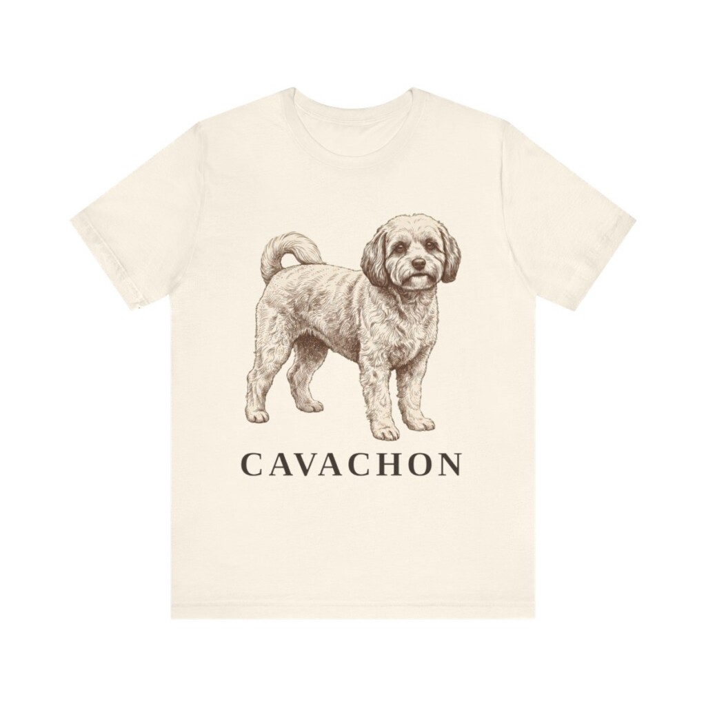 Cavachon Shirt, Vintage Dog Sketch Tee, Dog Lover Gift
