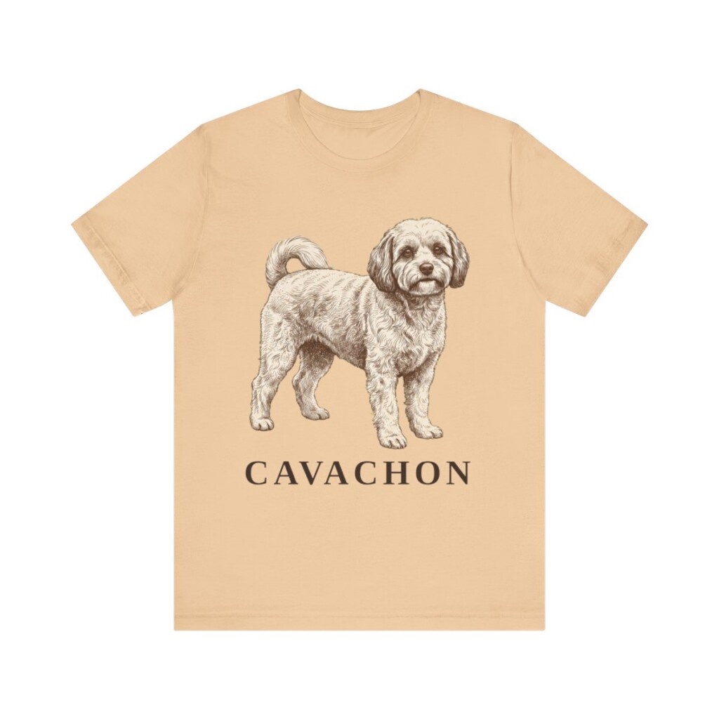 Cavachon Shirt, Vintage Dog Sketch Tee, Dog Lover Gift