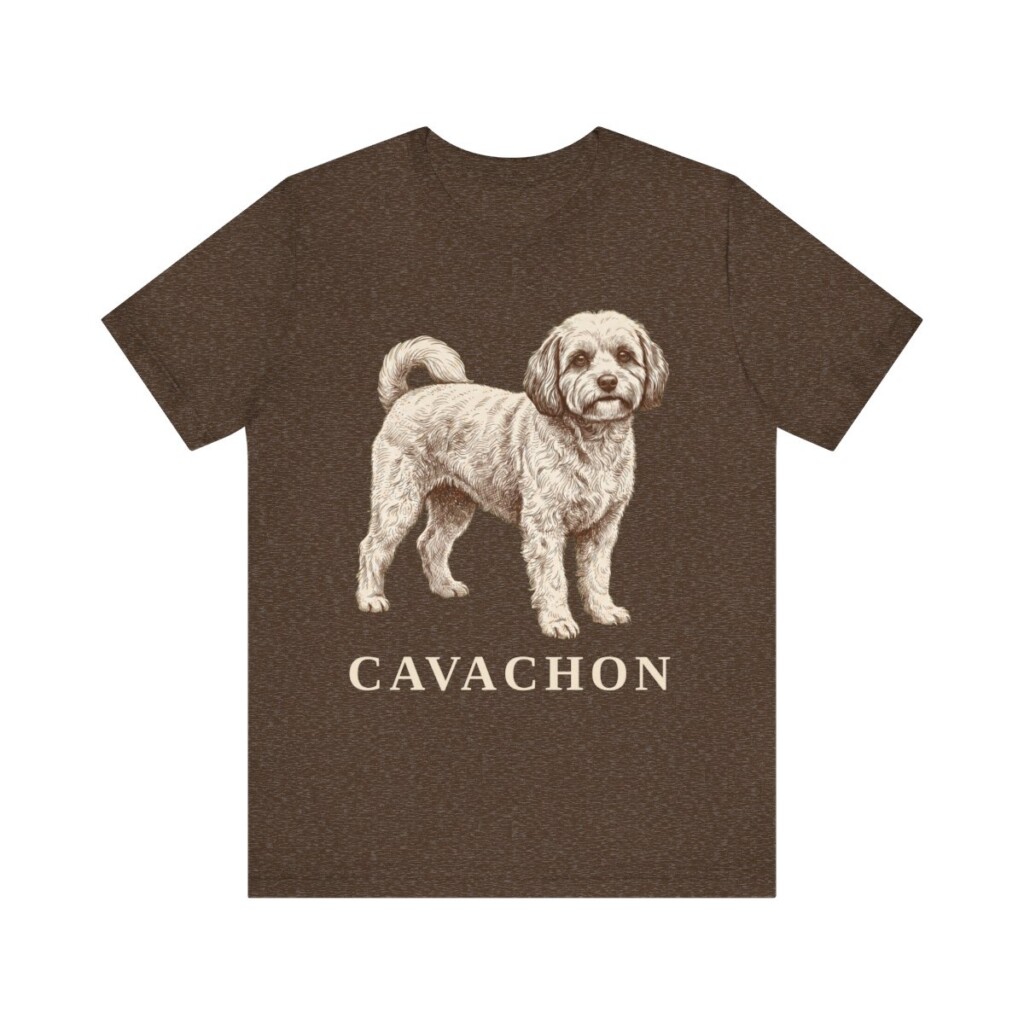 Cavachon Shirt, Vintage Dog Sketch Tee, Dog Lover Gift
