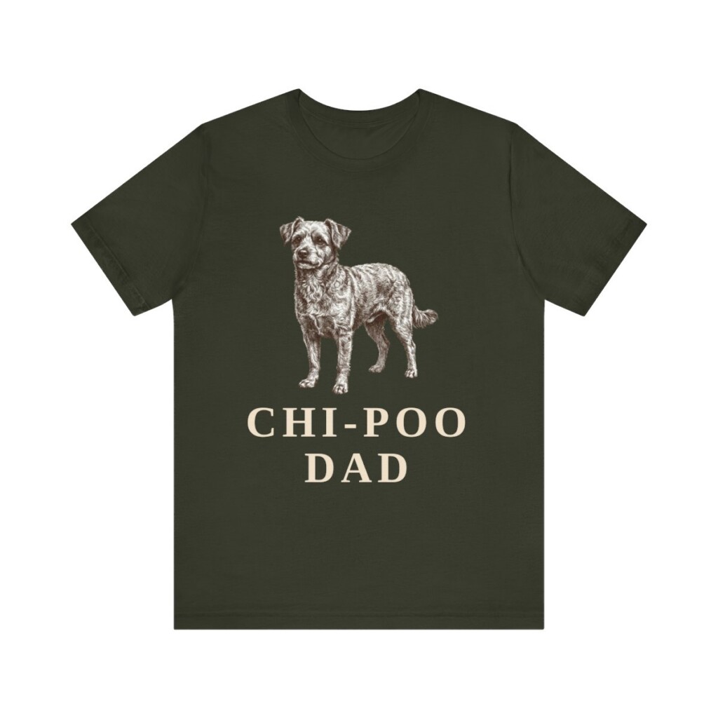 Chi-Poo Dad Shirt, Vintage Dog Sketch Tee, Dog Dad Gift Chi-Poo Dad Shirt, Vintage Dog Sketch Tee, Dog Dad Gift