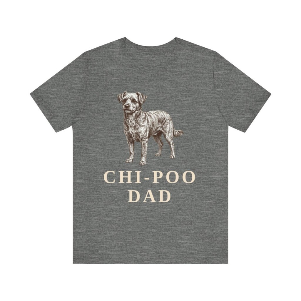 Chi-Poo Dad Shirt, Vintage Dog Sketch Tee, Dog Dad Gift Chi-Poo Dad Shirt, Vintage Dog Sketch Tee, Dog Dad Gift