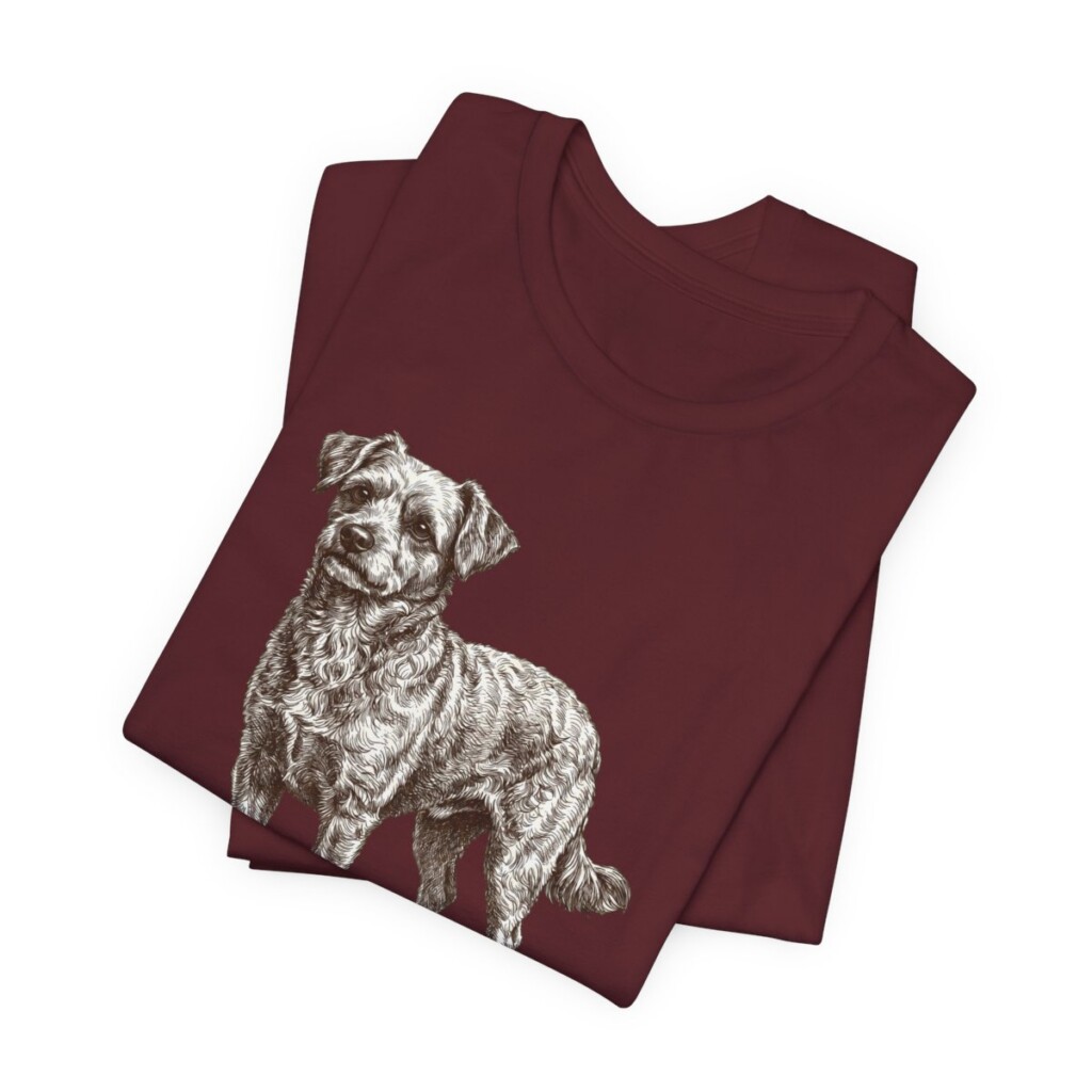Chi-Poo Humor Shirt, Vintage Dog Sketch Tee, Dog Humor Gift