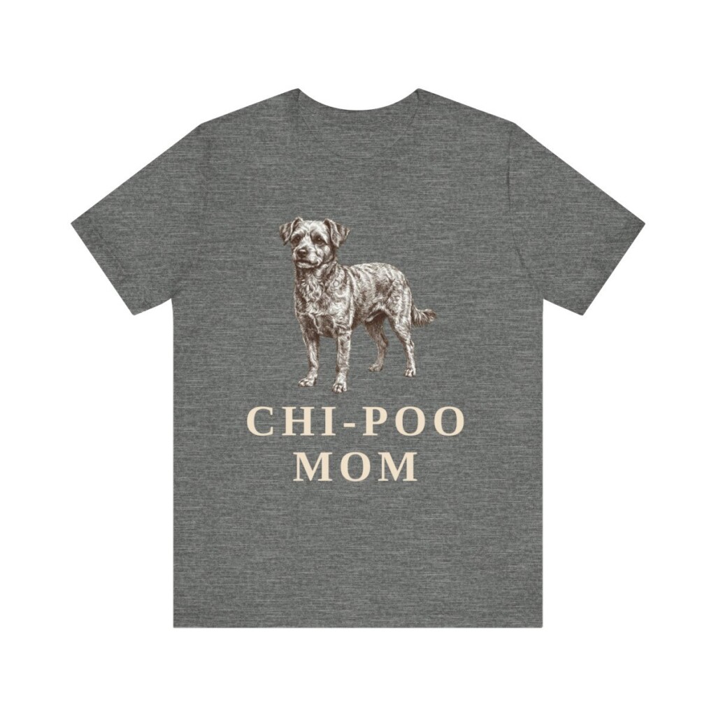 Chi-Poo Mom Shirt, Vintage Dog Sketch Tee, Dog Mom Gift