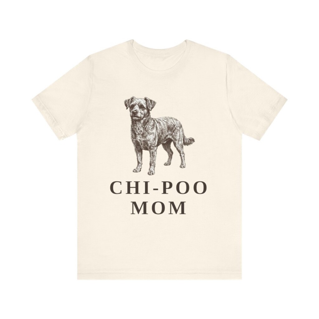 Chi-Poo Mom Shirt, Vintage Dog Sketch Tee, Dog Mom Gift