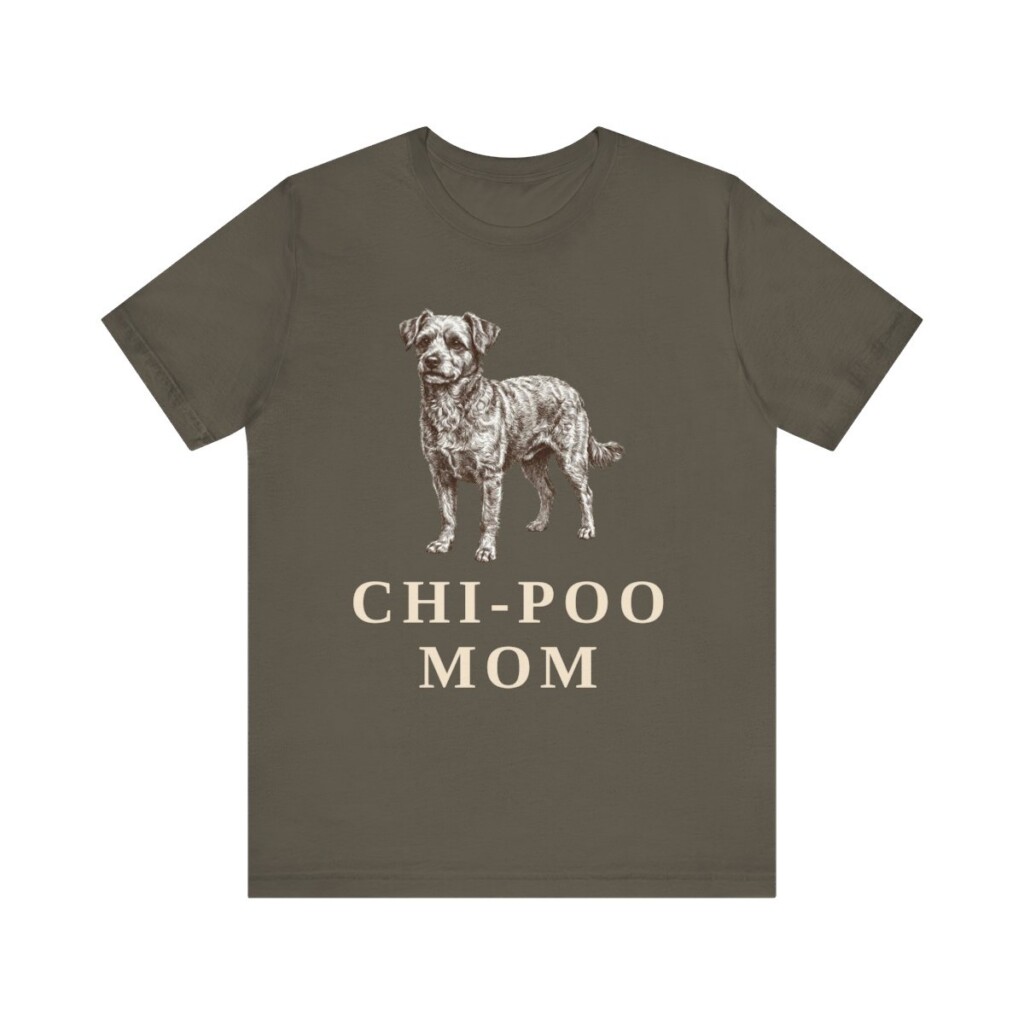 Chi-Poo Mom Shirt, Vintage Dog Sketch Tee, Dog Mom Gift