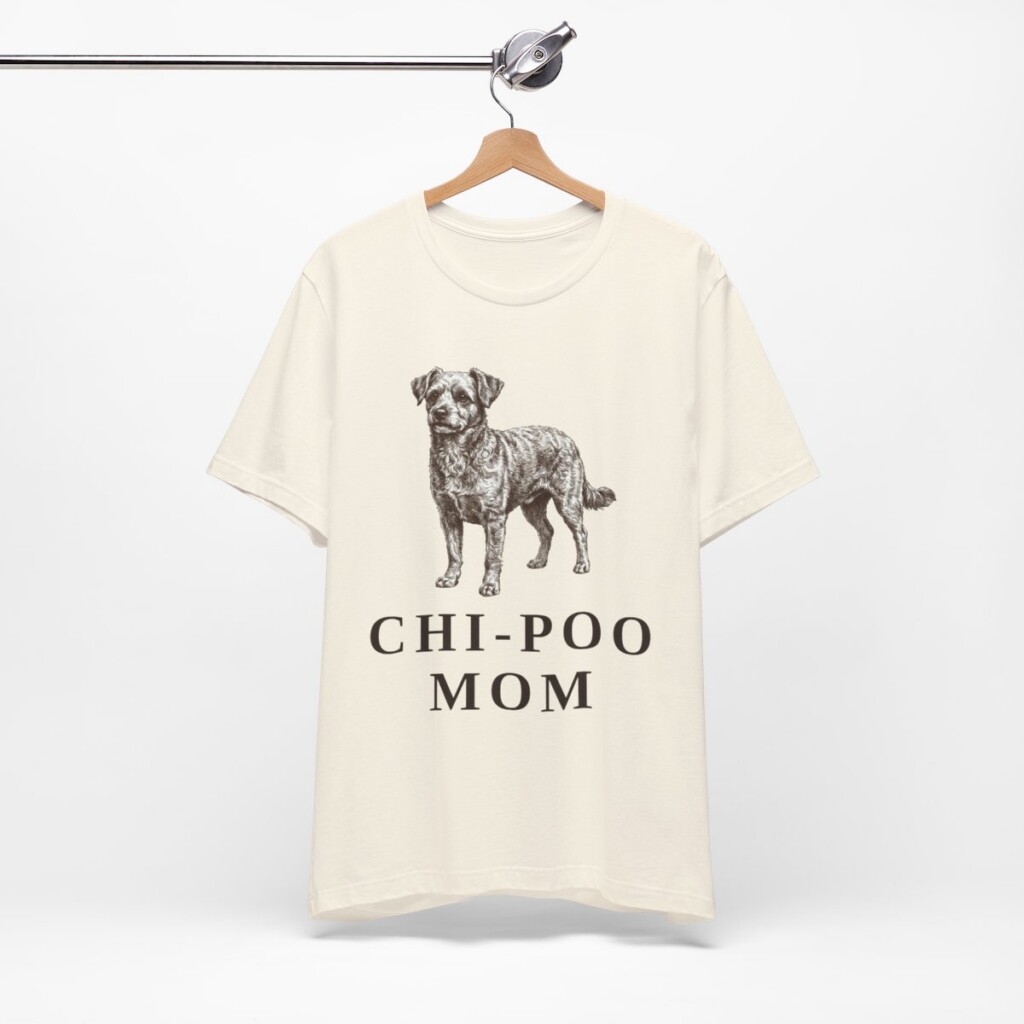 Chi-Poo Mom Shirt, Vintage Dog Sketch Tee, Dog Mom Gift