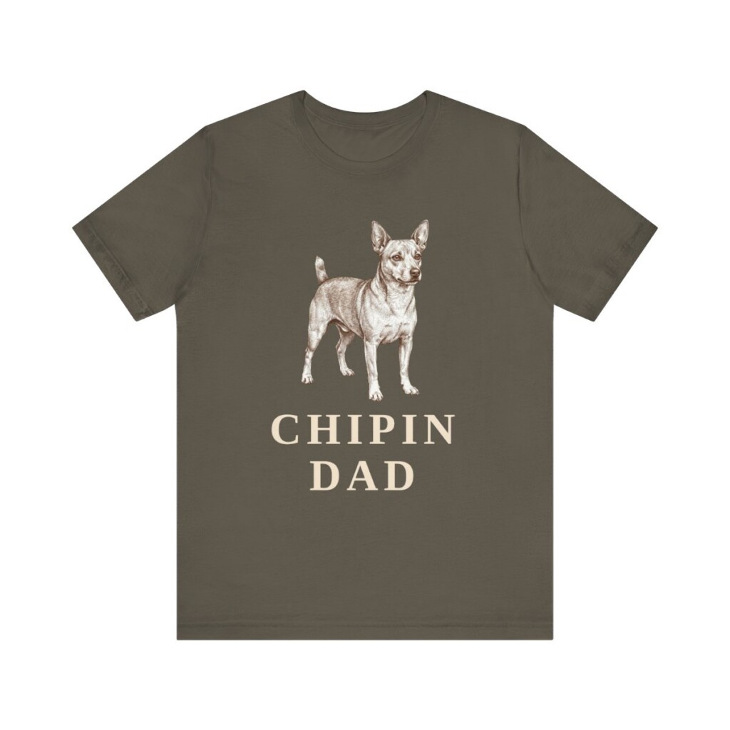 Chipin Dad Shirt, Vintage Dog Sketch Tee, Dog Dad Gift