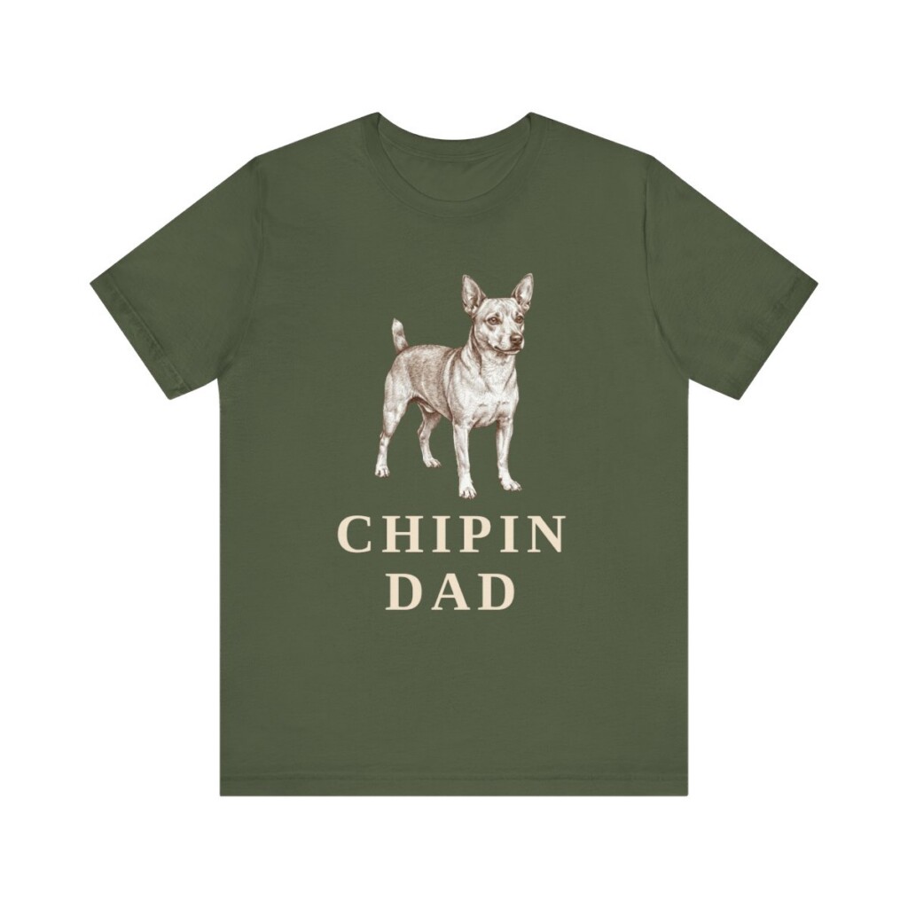 Chipin Dad Shirt, Vintage Dog Sketch Tee, Dog Dad Gift
