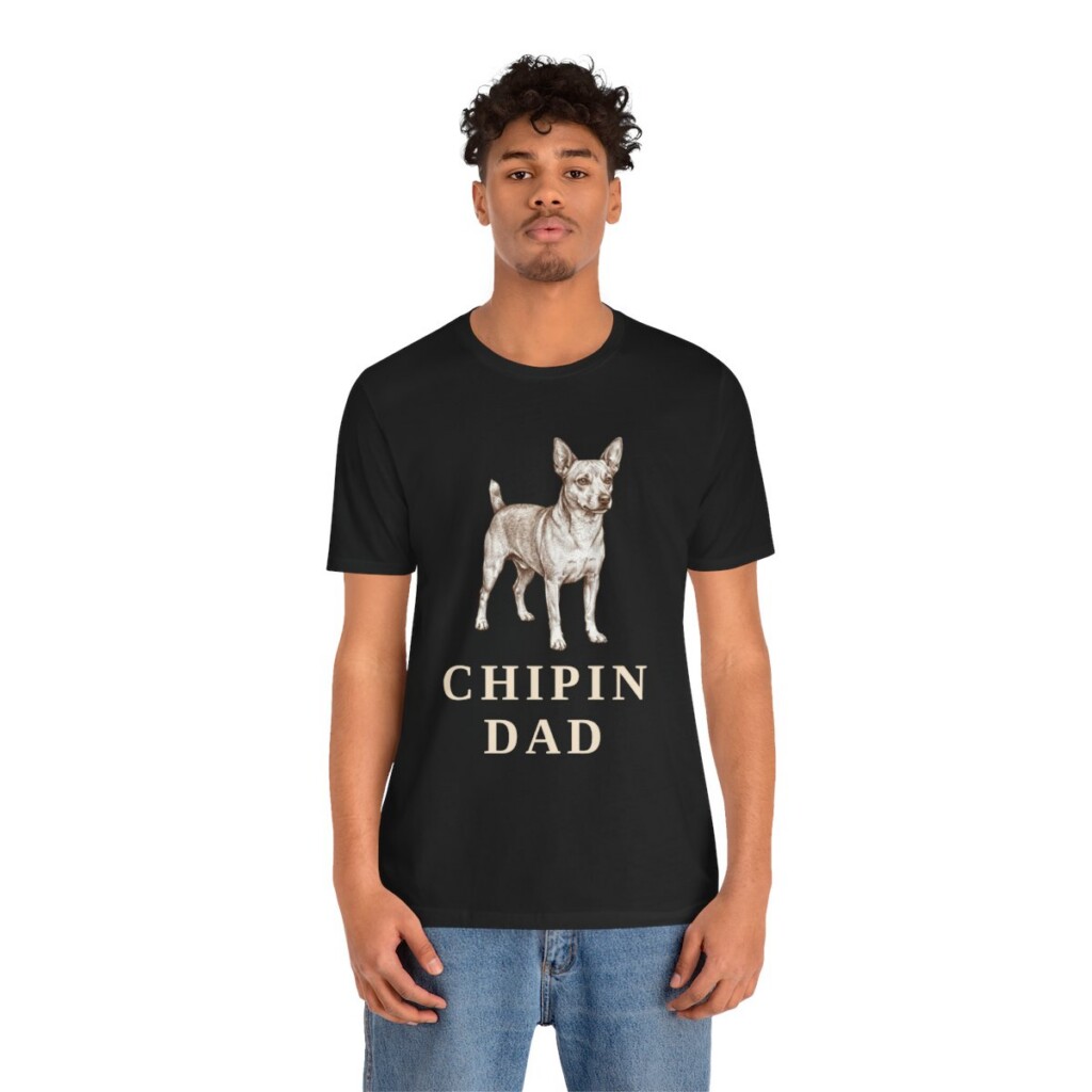 Chipin Dad Shirt, Vintage Dog Sketch Tee, Dog Dad Gift