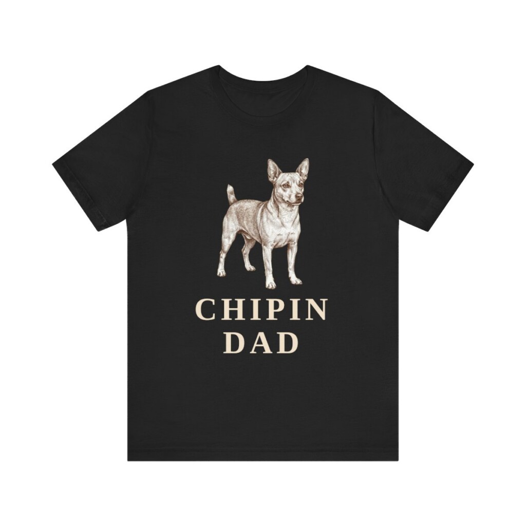 Chipin Dad Shirt, Vintage Dog Sketch Tee, Dog Dad Gift