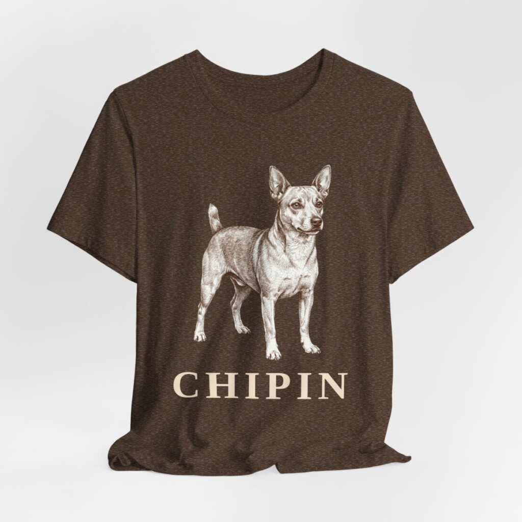 Chipin Shirt, Vintage Dog Sketch Tee, Dog Lover Gift