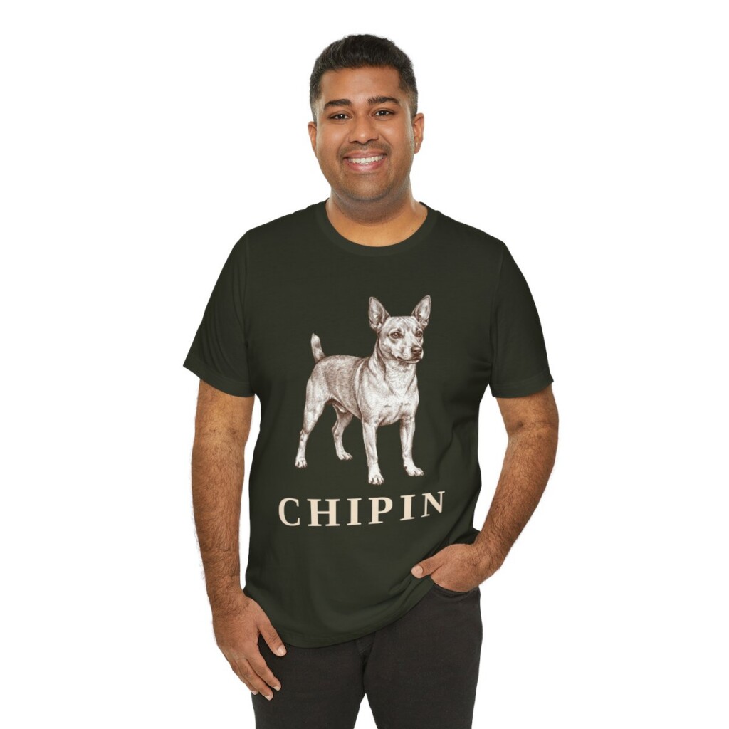 Chipin Shirt, Vintage Dog Sketch Tee, Dog Lover Gift