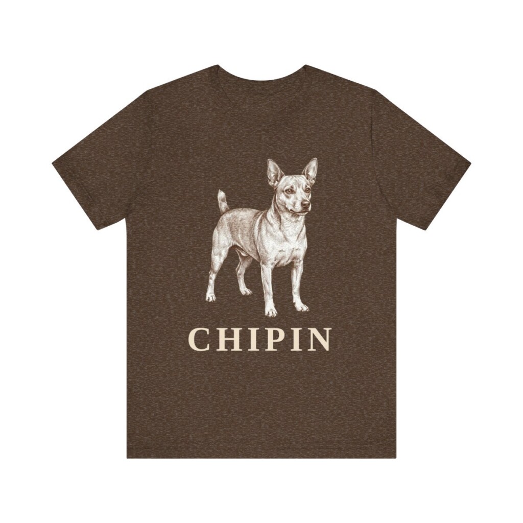 Chipin Shirt, Vintage Dog Sketch Tee, Dog Lover Gift