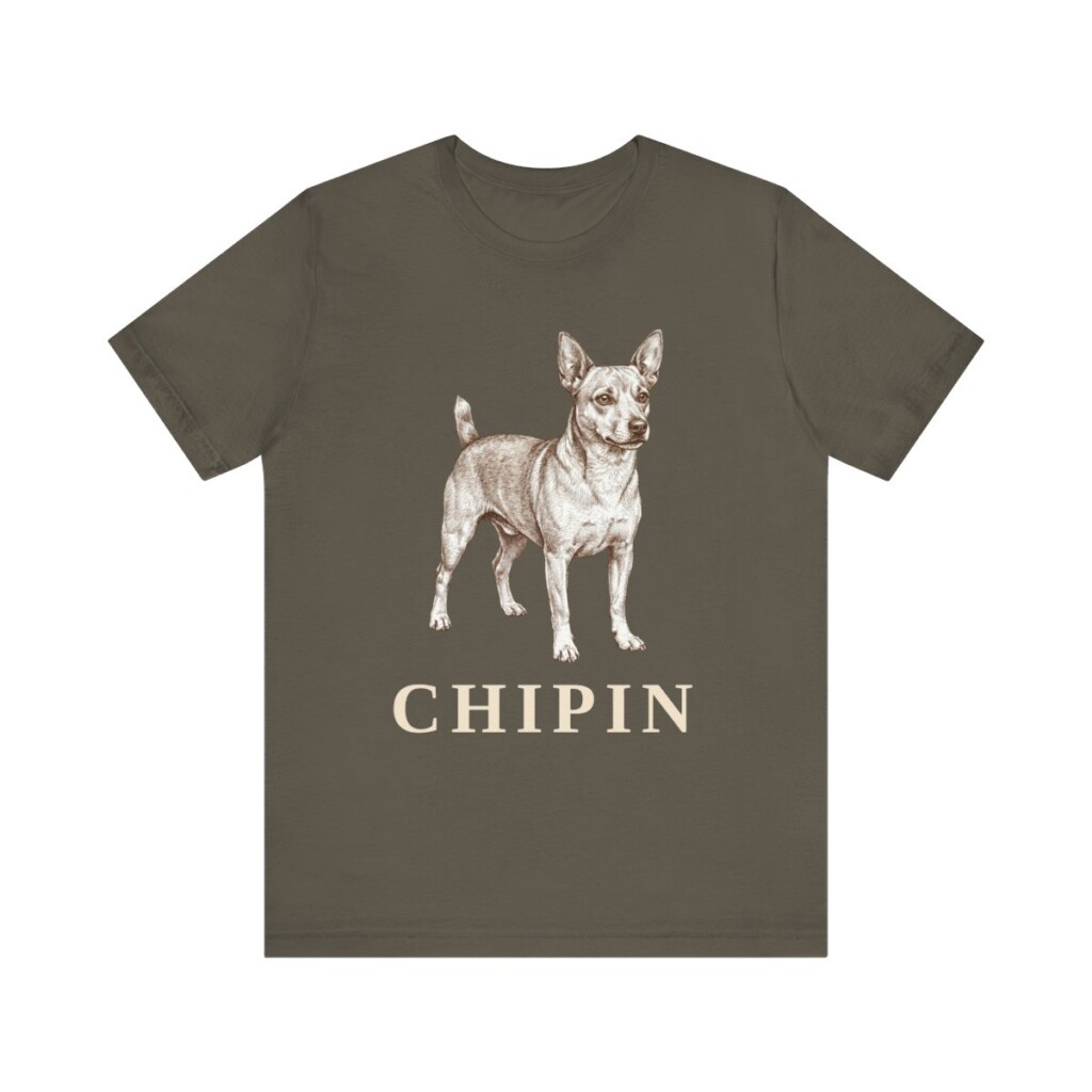 Chipin Shirt, Vintage Dog Sketch Tee, Dog Lover Gift