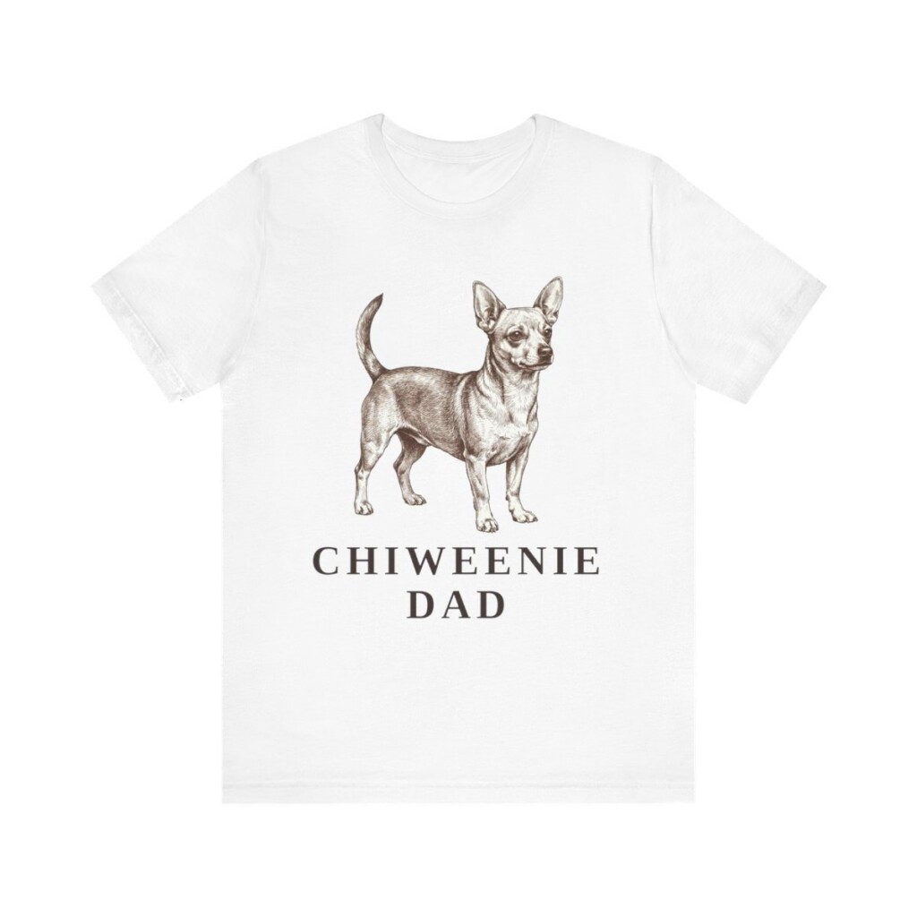 Chiweenie Dad Shirt, Vintage Dog Sketch Tee, Dog Dad Gift
