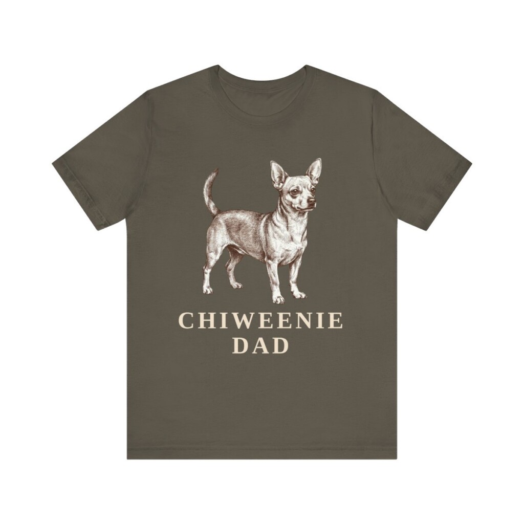 Chiweenie Dad Shirt, Vintage Dog Sketch Tee, Dog Dad Gift
