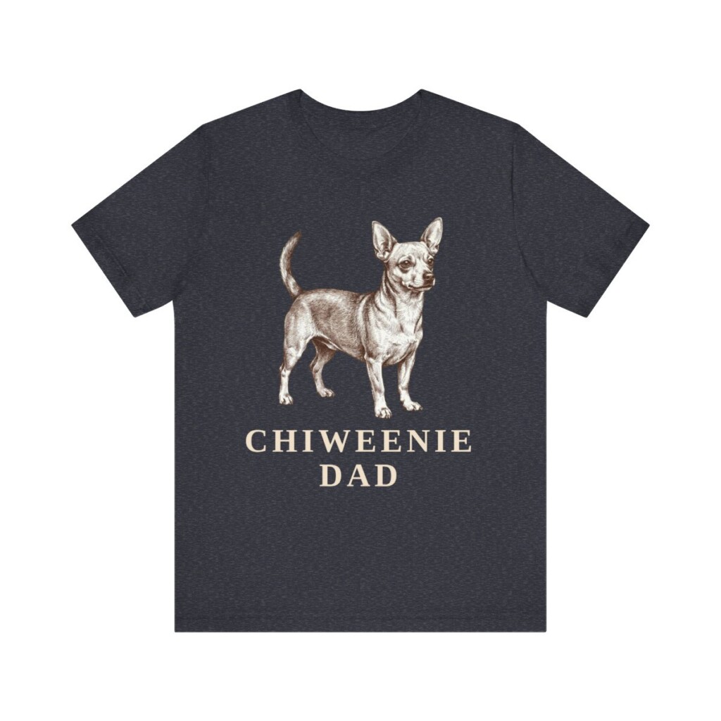 Chiweenie Dad Shirt, Vintage Dog Sketch Tee, Dog Dad Gift