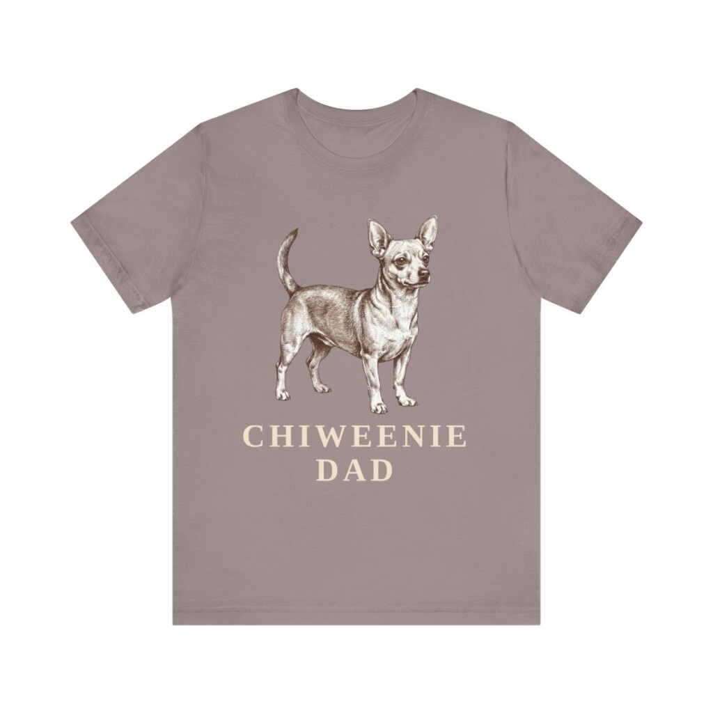 Chiweenie Dad Shirt, Vintage Dog Sketch Tee, Dog Dad Gift